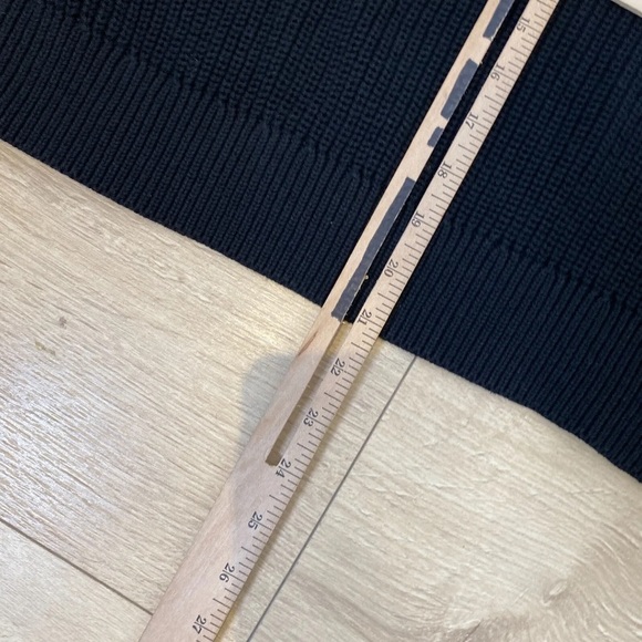 The Kooples Chain Embellished Cropped Cotton Sweater Jumper Black Size 3 - Picture 13 of 14